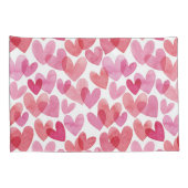 Housse D'oreillers Motif de coeur aquarelle (Dos-Droit)