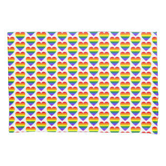 Housse D'oreillers Motif de cœur arc-en-ciel de fierté gay LGBT