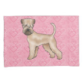 Housse D'oreillers Motif de coeur de chien d'amour de chien roux douc (devant-Droit)