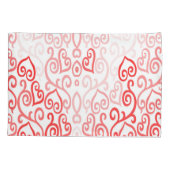 Housse D'oreillers Motif de coeur rouge et rose (Dos-gauche)