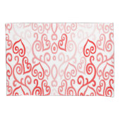 Housse D'oreillers Motif de coeur rouge et rose (devant-gauche)