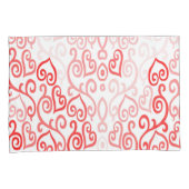 Housse D'oreillers Motif de coeur rouge et rose (devant-Droit)