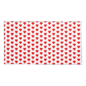 Housse D'oreillers Motif de Coeurs d'Amour rose et rouge  (Dos-gauche)