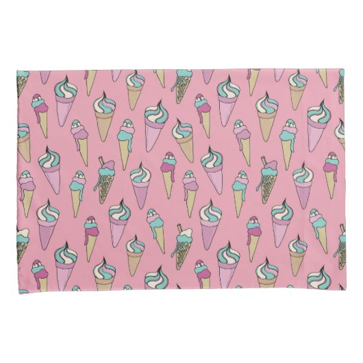Housse D'oreillers Motif de cône de crème glacée (devant-Droit)