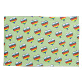Housse D'oreillers Motif de Coussin Rainbow Heart Coque (Dos)
