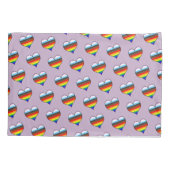 Housse D'oreillers Motif de Coussin Rainbow Heart Coque (Dos)