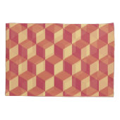Housse D'oreillers Motif de Cube rouge orange Abstrait (Dos)