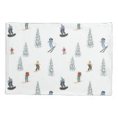 Housse D'oreillers Motif de descente d'hiver (Dos-gauche)