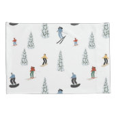 Housse D'oreillers Motif de descente d'hiver (Dos-Droit)