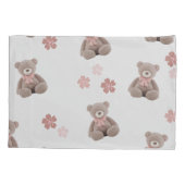 Housse D'oreillers Motif de dessin animé rose ours (Dos-gauche)