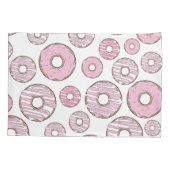 Housse D'oreillers Motif De Donuts, Donuts Roses, Saupoudrages (Dos)