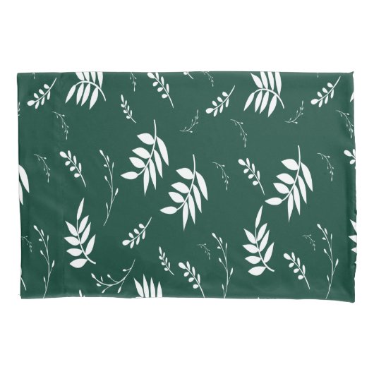 Housse D'oreillers motif de feuille (devant)