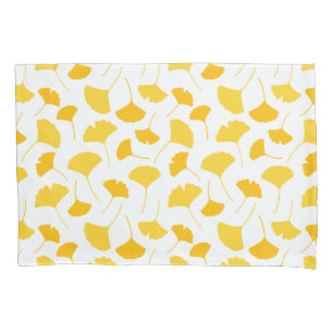 Housse D'oreillers Motif de feuilles de Ginkgo jaune