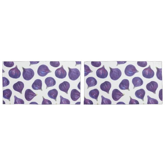 Housse D'oreillers Motif de figues aquarelle (devant-Set)