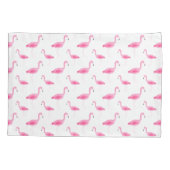 Housse D'oreillers Motif de Flamant rose d'aquarelle (Dos)