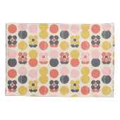 Housse D'oreillers Motif de fleur moderne de la moitié du siècle (Dos-gauche)