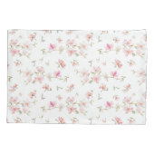 Housse D'oreillers Motif de fleur rose mou d'aquarelle (Dos-gauche)