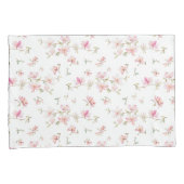 Housse D'oreillers Motif de fleur rose mou d'aquarelle (devant-Droit)
