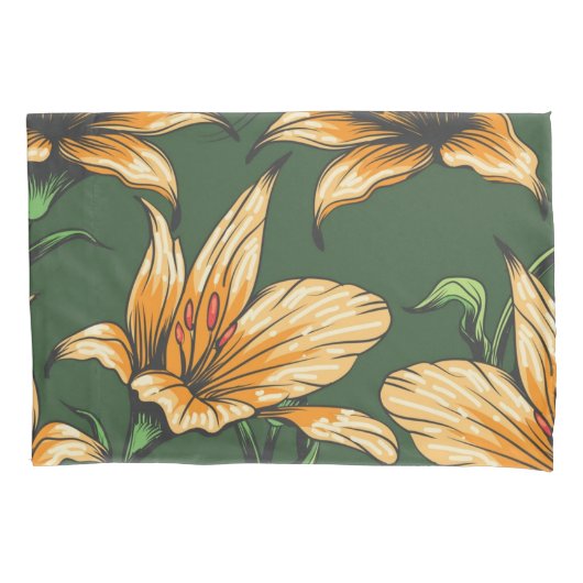 Housse D'oreillers Motif de fleurs (devant)