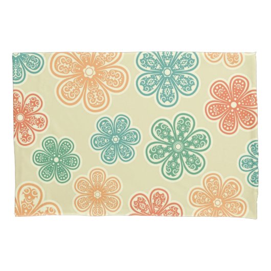 Housse D'oreillers Motif de fleurs (devant)