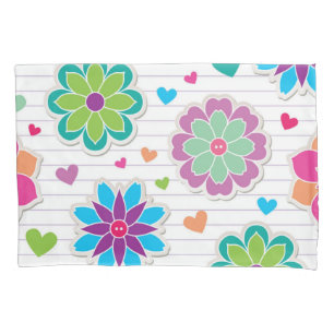 Housse D'oreillers Motif de fleurs