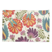 Housse D'oreillers Motif de fleurs (Dos)