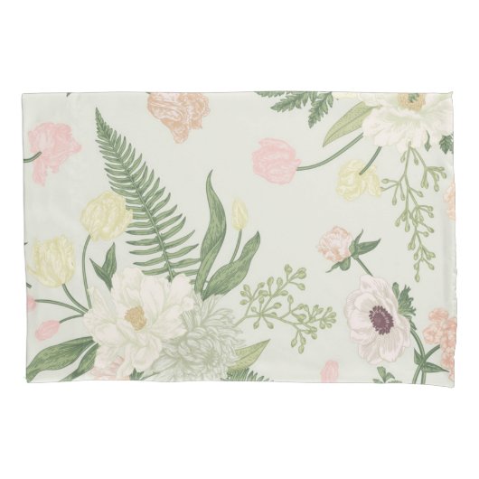 Housse D'oreillers Motif de fleurs (devant)