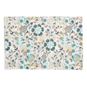 Housse D'oreillers Motif de fleurs