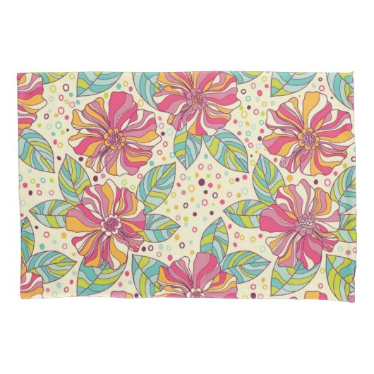 Housse D'oreillers Motif de fleurs (devant)