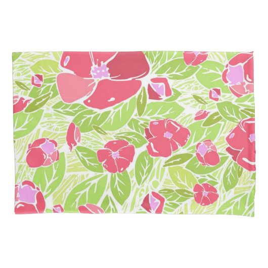 Housse D'oreillers Motif de fleurs (devant)