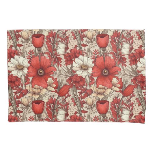 Housse D'oreillers Motif de fleurs colorées (devant)