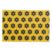 Housse D'oreillers Motif de fleurs d'automne noir orange (Dos)