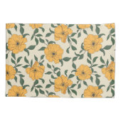 Housse D'oreillers Motif de fleurs de crapaud orange (Dos)