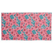 Housse D'oreillers Motif de fleurs de pétunia rouge (devant-gauche)