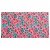 Housse D'oreillers Motif de fleurs de pétunia rouge (devant-Droit)