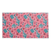 Housse D'oreillers Motif de fleurs de pétunia rouge (Dos-gauche)