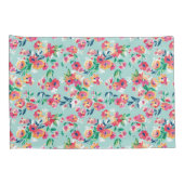 Housse D'oreillers Motif de fleurs peint (Dos-Droit)