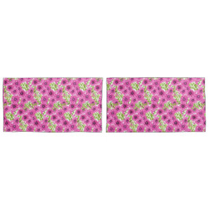 Housse D'oreillers Motif de fleurs pétunia rose