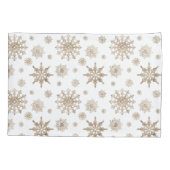 Housse D'oreillers Motif de flocons jaunes dorés (Dos-gauche)