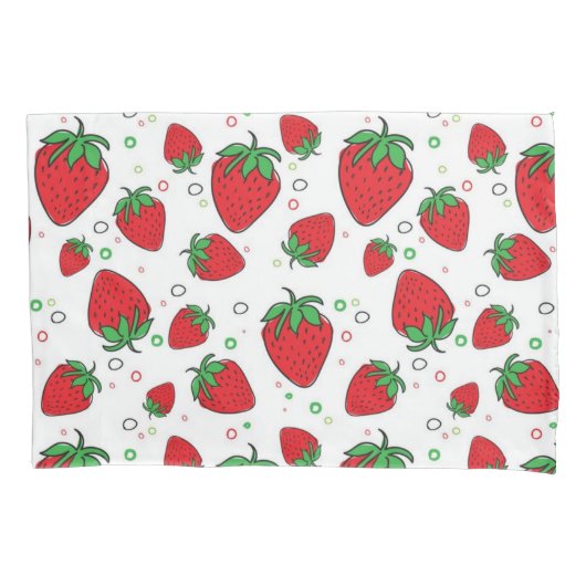 Housse D'oreillers Motif de fraises (devant)