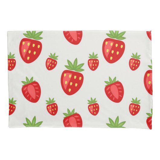 Housse D'oreillers Motif de fraises (devant)