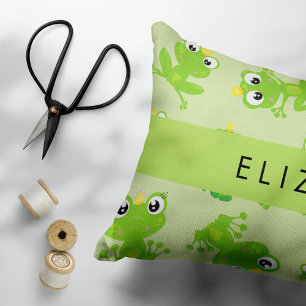 Housse D'oreillers Motif de grenouille, Grenouille verte, Prince de g