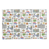 Housse D'oreillers Motif de griffonnage de Netherland (devant-Droit)