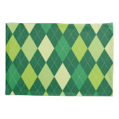 Housse D'oreillers motif de Jacquard vert (Dos)