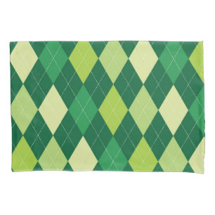 Housse D'oreillers motif de Jacquard vert