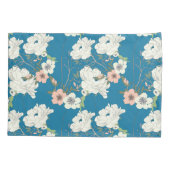 Housse D'oreillers Motif de jardin floral blanc (Dos)