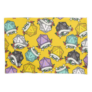 Housse D'oreillers Motif de jeu de dés D20