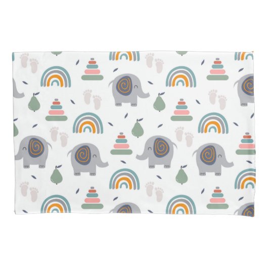 Housse D'oreillers Motif de jouets pour bébé mou (devant)