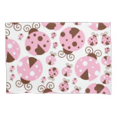 Housse D'oreillers Motif De Ladybugs, Mignons Ladybugs, Pink Ladybugs (devant)