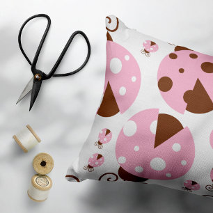 Housse D'oreillers Motif De Ladybugs, Mignons Ladybugs, Pink Ladybugs